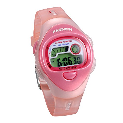 JewelryWe süße Kinder Studenten Armbanduhr, 30M Wasserdicht 12 H Multifunktion Elektronische Digital Uhr Sportuhr mit LED Licht, Alarm, Stoppuhr, Datum und Tag Silikon Armband Pink JewelryWe süße Kinder Studenten Armbanduhr, 30M Wasserdicht 12 H Multifunktion Elektronische Digital Uhr Sportuhr mit LED Licht, Alarm, Stoppuhr, Datum und Tag Silikon Armband Pink von JewelryWe