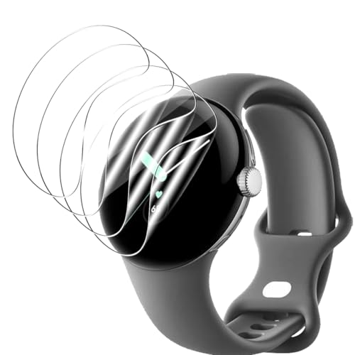 Jewloofa Schutzfolie für Google Pixel Watch 3 41mm [4 Stück], Anti-Kratzer Selbstheilende Flexibler TPU Displayschutz Folie, Volle Abdeckung HD Klar Displayfolie von Jewloofa