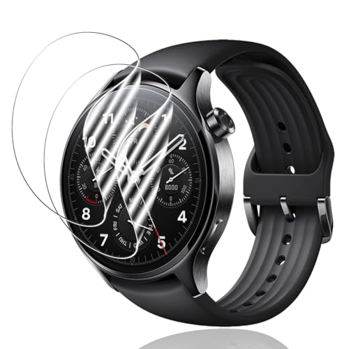 Jewloofa Schutzfolie für Xiaomi Watch S1 Pro [2 Stück], Anti-Kratzer Selbstheilende Flexibler TPU Displayschutz Folie, Volle Abdeckung HD Klar Displayfolie von Jewloofa