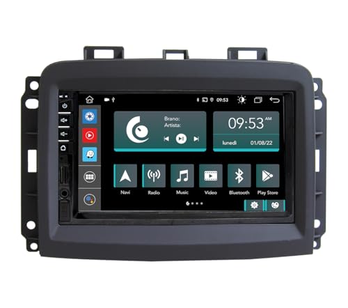 Autoradio für FIAT 500l Restyling (ab 2017) Android GPS Bluetooth WiFi USB DAB+ Touchscreen 7" 8core Carplay AndroidAuto von Jf Sound car audio system