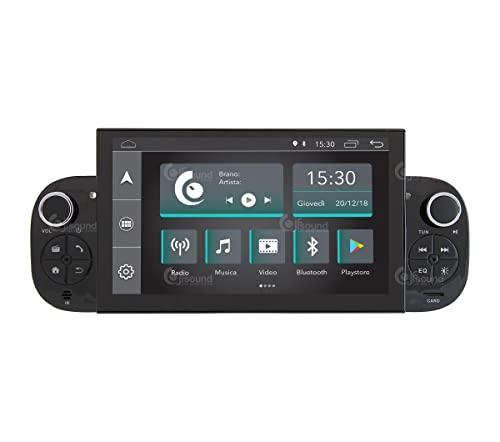 Costum fit Autoradio für FIAT Panda Android GPS Bluetooth WiFi Dab USB Full HD Touchscreen Display 7" Easyconnect von Jf Sound car audio system