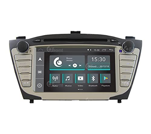Costum fit Autoradio für Hyundai IX35 Android GPS Bluetooth WiFi Dab USB Full HD Touchscreen Display 7" Easyconnect von Jf Sound car audio system