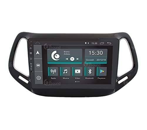 Costum fit Autoradio für Jeep Compass Android GPS Bluetooth WiFi Dab USB Full HD Touchscreen Display 10" Easyconnect von Jf Sound car audio system