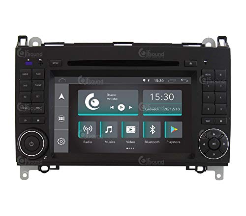 Costum fit Autoradio für Mercedes Android GPS Bluetooth WiFi Dab USB Full HD Touchscreen Display 7" Easyconnect von Jf Sound car audio system