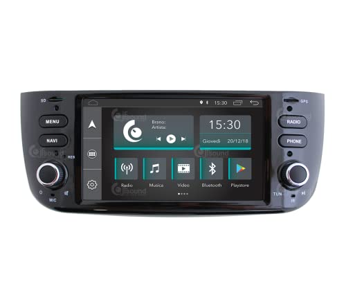 Costum fit Autoradio für Punto Evo Android GPS Bluetooth WiFi Dab USB Full HD Touchscreen Display 6.2" Easyconnect von Jf Sound car audio system