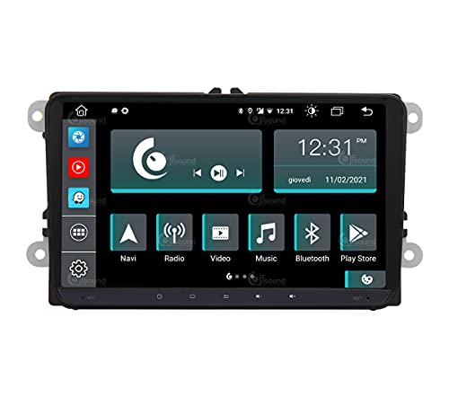 Costum fit Autoradio für Volkswagen Android GPS Bluetooth WiFi Dab USB Full HD Touchscreen Display 9" Easyconnect 8-Kern-Prozessor Sprachbefehle von Jf Sound car audio system