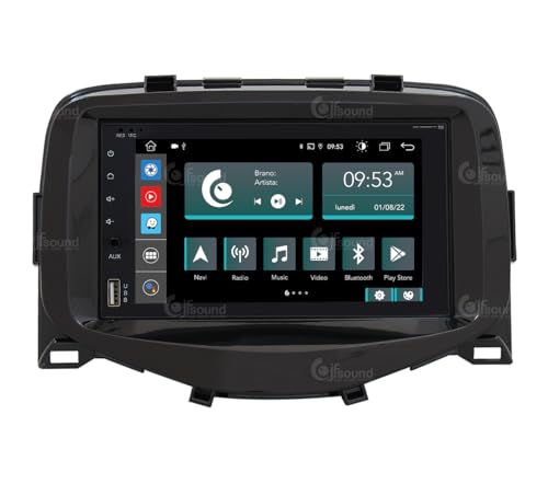 JF Sound - Android Autoradio JF-227-X9C-TA - Für Toyota Aygo (2014-2018) - CarPlay & Android Auto Wireless - GPS - 4GB RAM - 64GB ROM - DAB+ - 6,2" HD - Hergestellt in Italien von Jf Sound car audio system
