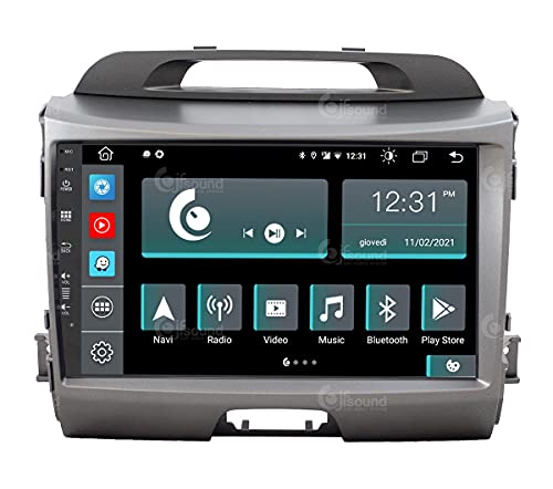 Personalisiertes Autoradio für Kia Sportage mit Kamera und Infinity-Verstärker als Standard Android GPS Bluetooth WiFi USB DAB+ Touchscreen 9" 8core Carplay AndroidAuto von Jf Sound car audio system