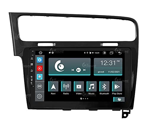 Personalisiertes Autoradio für Volkswagen Golf 7 schwarz Android GPS Bluetooth WiFi USB DAB+ Touchscreen 10" 8core Carplay AndroidAuto von Jf Sound car audio system