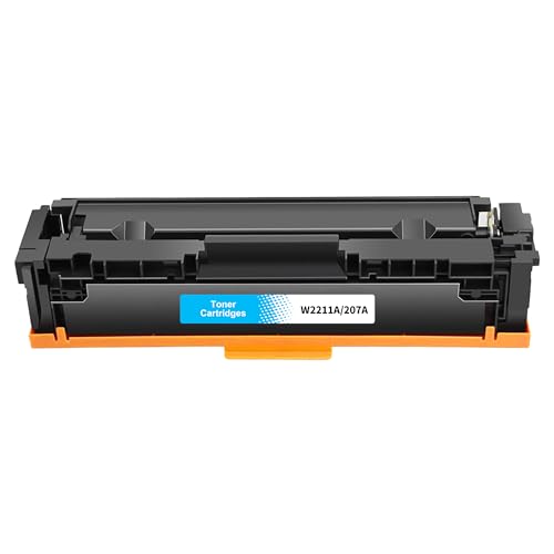 207A Toner Cyan (Mit Chip) Kompatibel für HP 207A W2211A für HP Color Laserjet Pro MFP M283fdw M255dw M282nw M283fdn M255nw M255 M282 M283 ( 1er-Pack) von Jhaan