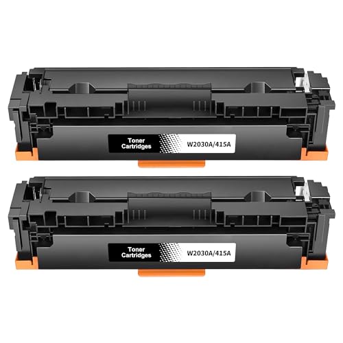 415A Toner (Mit Chip) Kompatibel für HP 415A Tonerkartusche als Ersatz für HP Color Laserjet Pro MFP M479fdw M479fnw M479dw M479fdn M454dw M454dn M479 M454 (2 Schwarz) von Jhaan