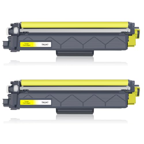 TN247 Kompatibel für Brother TN-243CMYK Toner für Brother MFC L3750CDW TN243 Brother MFC-L3750CDW DCP-L3550CDW MFC-L3770CDW HL-L3210CW HL-L3230CDW MFC-L3730CW (2X Gelb) von Jhaan