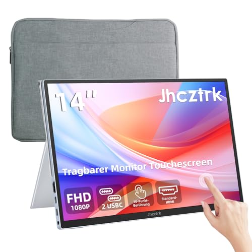 Jhcztrk Touchscreen tragbarer Monitor 14 Zoll IPS Slim Travel Screen FHD 1200P HDR FreeSync Bezel Less USB-C Computer Monitor mit Cover Stand und Lautsprechern für Laptop PC Mac Surface PS4/5 Xbox Jhcztrk Touchscreen tragbarer Monitor 14 Zoll IPS Slim Travel Screen FHD 1200P HDR FreeSync Bezel Less USB-C Computer Monitor mit Cover Stand und Lautsprechern für Laptop PC Mac Surface PS4/5 Xbox von Jhcztrk