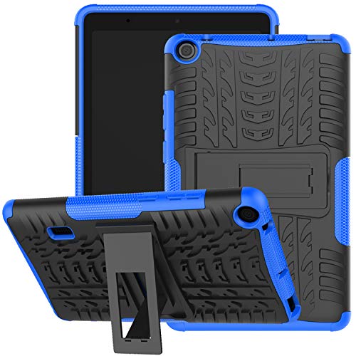 Huawei MediaPad T3 7 WiFi Hülle, Jhxtech Armor Style Hybrid PC + TPU Schutzhülle mit Ständer für Huawei MediaPad T3 WiFi 179mm 7.0 Zoll Tablet Cover Schutz (Blau) von Jhxtech
