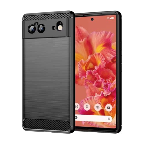 Jhxtech Hülle für Pixel 6 Hülle, Google 6 GB7N6 Hülle, ultradünne Handyhülle mit Stoßdämpfung aus Karbonfaser TPU Gummi Schutzhüllen für Google Pixel 6 Schwarz Jhxtech Hülle für Pixel 6 Hülle, Google 6 GB7N6 Hülle, ultradünne Handyhülle mit Stoßdämpfung aus Karbonfaser TPU Gummi Schutzhüllen für Google Pixel 6 Schwarz von Jhxtech