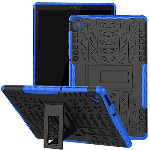 Jhxtech Schutzhülle für Lenovo Tab M10 Plus 10.3, Armor Style Hybrid PC + TPU Schutzhülle mit Ständer für Lenovo Tab M10 FHD Plus (2nd Gen) TB-X606F 10.3 Cover Schutz (Blau) von Jhxtech