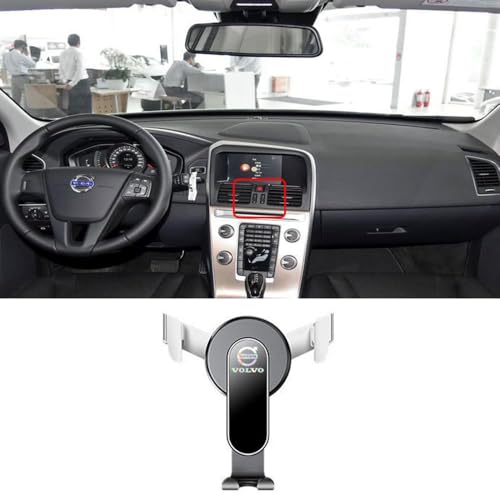 JiAnFacAI Telefonständer im Auto Für Volvo XC60 2009 2010 2011 2012 2013 2014 2015 2016 2017,Universal Magnetische Auto Telefon Halter Halterung 360-Grad-Drehung Handy Halter Stehen von JiAnFacAI