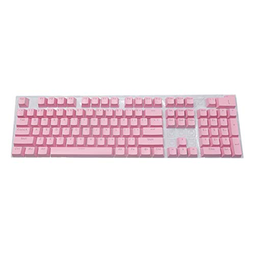 Jiacheng29_ Tastenkappen, 104 Stück/Set, Tastenkappen, universal, ergonomisch, ABS, High-End-Hintergrundbeleuchtung oder mechanische Tastatur, Rosa von Jiacheng29_