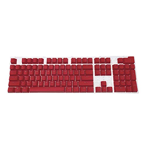 Jiacheng29_ Tastenkappen, 104 Stück/Set, Tastenkappen, universal, ergonomisch, ABS, High-End-Hintergrundbeleuchtung oder mechanische Tastatur, Rot von Jiacheng29_