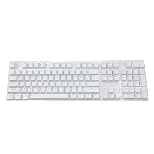 Jiacheng29_ Tastenkappen, 104 Stück/Set Doppelfarbige Hintergrundbeleuchtung Tastenkappen für mechanische Tastatur – Weiß von Jiacheng29_