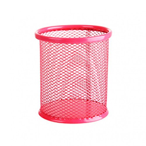 Stiftehalter Metall Hohl Vase Topf Bürobedarf Aufbewahrung Schreibtisch Container Einheitsgröße rot von Jiacheng29