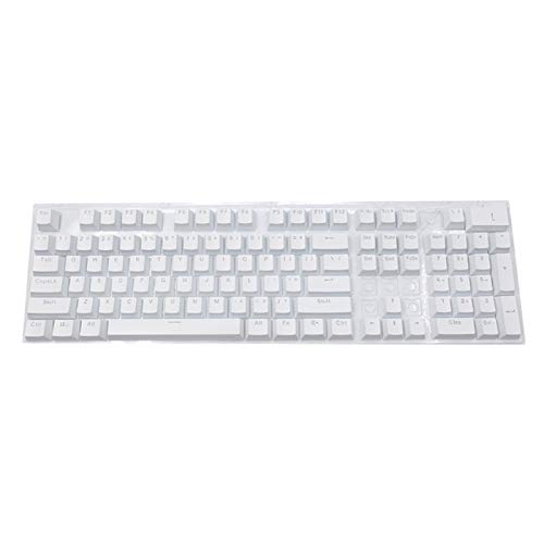 Tastenkappen, universal, ergonomisch, ABS, High-End-Hintergrundbeleuchtung, Tastaturkappe oder mechanische Tastatur, Weiß, 104 Stück von Jiacheng29_