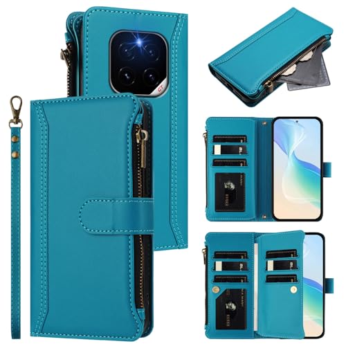 Jiajihua Hülle Kompatibel mit Honor GT Pro 5G PPG-AN00 Lanyard【9 Kartenfächer】【Reißverschluss Brieftasche】【Magnetischer Verschluss】 Ständer Lakeblue Jiajihua Hülle Kompatibel mit Honor GT Pro 5G PPG-AN00 Lanyard【9 Kartenfächer】【Reißverschluss Brieftasche】【Magnetischer Verschluss】 Ständer Lakeblue von Jiajihua
