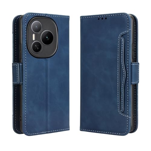 Jiajihua Hülle Kompatibel mit Honor Power 5G DVD-AN00 [Dualer Kartenschlitz][Flip Stand][Telefonhülle][Magnetverschluss] Geldbörse Blue von Jiajihua