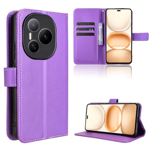 Jiajihua Hülle Kompatibel mit Honor Power 5G DVD-AN00 Flip Stand Card Slot Telefonhülle Purple von Jiajihua