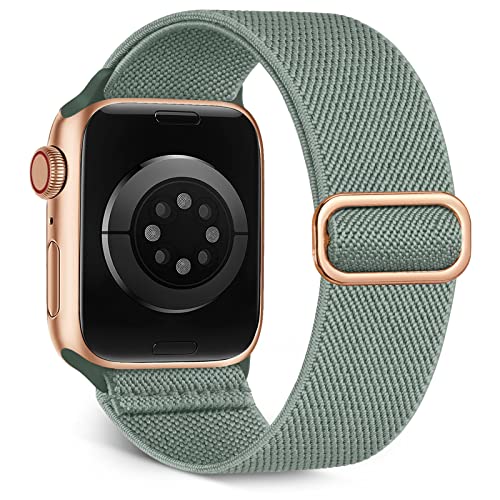 Jiamus Elastisches Nylon Solo Loop Armband kompatibel mit Apple Watch Armband 38mm 40mm 41mm 42mm 44mm 45mm 49mm,Sport Stoff Ersatzarmband für iWatch Ultra Series 8 7 6 SE 5 4 3 2 15 Damen Herren von Jiamus