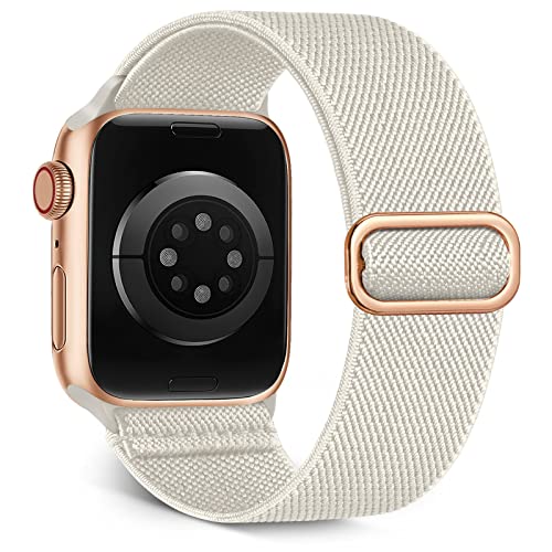 Jiamus Elastisches Nylon Solo Loop Armband kompatibel mit Apple Watch Armband 38mm 40mm 41mm 42mm 44mm 45mm 49mm,Sport Stoff Ersatzarmband für iWatch Ultra Series 8 7 6 SE 5 4 3 2 2 Damen Herren von Jiamus