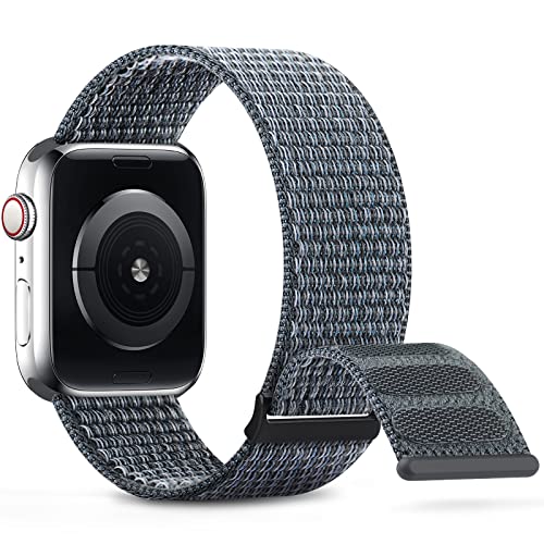 Jiamus Nylon Solo Loop Armband Kompatibel mit Apple Watch Armband 40mm 41mm 38mm 44mm 42mm 45mm,Verstellbare Elastisch Ersatz Sport Klett Armband für iWatch Series 9 8 7 6 5 4 3 2 1 SE Ultra/Ultra 2 von Jiamus