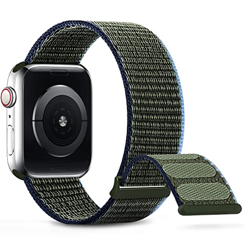 Jiamus Nylon Solo Loop Armband Kompatibel mit Apple Watch Armband 40mm 41mm 38mm 44mm 42mm 45mm,Verstellbare Elastisch Ersatz Sport Klett Armband für iWatch Series 9 8 7 6 5 4 3 2 1 SE Ultra/Ultra 2 von Jiamus