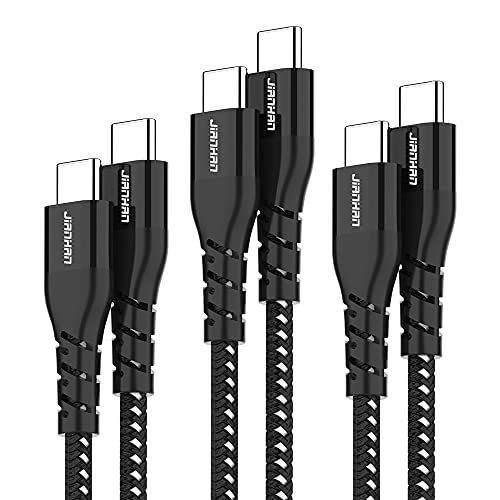 JianHan USB C auf USB C Kabel [3 Pack 0.3M+1M+2M] Ladekabel USB-C Schnellladekabel PD 60W Typ C Cable für Samsung Galaxy S22 S21 Ultra S20,Google Pixel 3a/3a XL,iPad Pro,MacBook Pro von JianHan