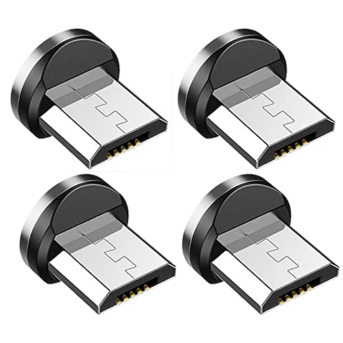 JiaoNe 4 x rundes Magnetkabel, Android-Stecker, Magnet-Ladegerät, USB-Schnellladeadapter von JiaoNe