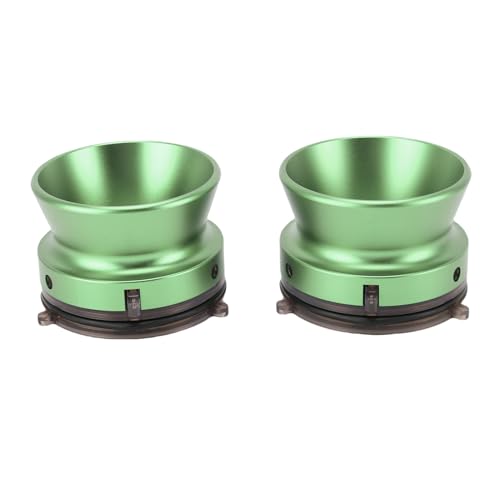 1 Paar Nab Nab-Adapter, 1/4 10 Zoll-Band öffner, Poliertes Aluminium-Nab-Hub-Gerät, Universal Ladegerät für Studer, ReVox, B67, Tape Recorder Zubehör (Green) von Jiawu