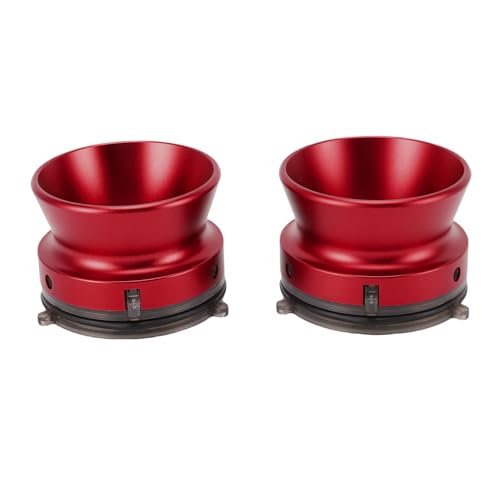 1 Paar Nab Nab-Adapter, 1/4 10 Zoll-Band öffner, Poliertes Aluminium-Nab-Hub-Gerät, Universal Ladegerät für Studer, ReVox, B67, Tape Recorder Zubehör (Rot) von Jiawu