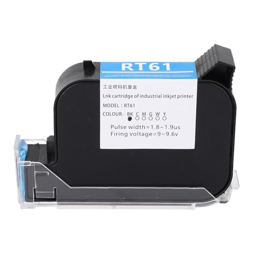 Jiawu Tintenpatronen-Ersatz, 42 Ml RT 61 Schwarze Tintenpatrone mit Hoher Reichweite, Funktioniert mit SC12 SC12T CP12 CP12W SC12KJ Handheld-Tintenstrahldrucker von Jiawu