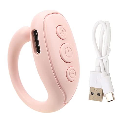 TikTok-Fernbedienung, Bluetooth-App-Page-Turner für Mobiltelefone, Kamera-Videoaufzeichnung, Remote-Clicker, Tiktok-Scrolling-Ring-Fernbedienung für Kamera-Fernauslöser-Selfie (Rosa) von Jiawu