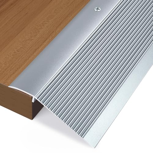 Jiekayi Aluminium-Boden-Übergangsstreifen, Türschwellen, Brücke mit einer Höhe von weniger als 4,1 cm, für Fliesen, Hartholz, Laminat, Vinyl, Beton, Größe 91,4 x 9,9 x 0,9 cm, Grau Jiekayi Aluminium-Boden-Übergangsstreifen, Türschwellen, Brücke mit einer Höhe von weniger als 4,1 cm, für Fliesen, Hartholz, Laminat, Vinyl, Beton, Größe 91,4 x 9,9 x 0,9 cm, Grau von Jiekayi