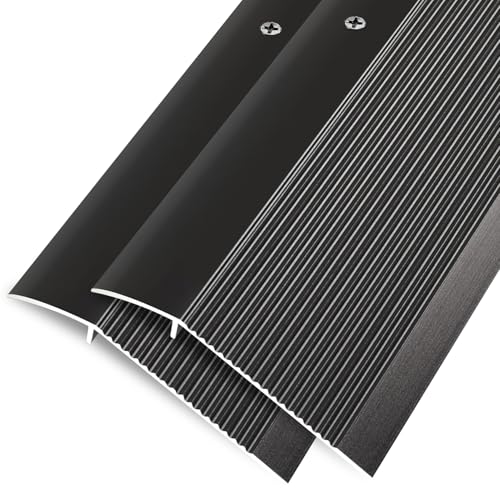 Jiekayi Aluminium-Boden-Übergangsstreifen, Türschwellen, Brücke mit einer Höhe von weniger als 4,1 cm, für Fliesen, Hartholz, Laminat, Vinyl, Beton, Größe 91,4 x 9,9 x 0,9 cm, Schwarz, 2 Stück Jiekayi Aluminium-Boden-Übergangsstreifen, Türschwellen, Brücke mit einer Höhe von weniger als 4,1 cm, für Fliesen, Hartholz, Laminat, Vinyl, Beton, Größe 91,4 x 9,9 x 0,9 cm, Schwarz, 2 Stück von Jiekayi