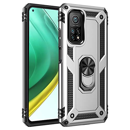 Jierich Hülle für Samsung Galaxy A22 5G Hülle Outdoor,stoßfeste Dual-Layer-Rüstung [Kompatible Magnetische Autohalterung] Schutzhülle für Samsung Galaxy A22 5G-Silber von Jierich