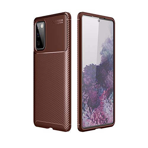 Jierich für Samsung Galaxy S10 Lite 2020 Hülle,[Kohlefaser-Textur] TPU Weiches Silikon Handyhülle Schutzhülle Anti-Schock Stoßfänger Handyhülle für Samsung Galaxy S10 Lite 2020 Smartphone-Braun von Jierich