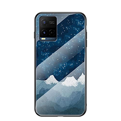 Jierich für vivo Y21s/Y21/Y33s Hülle,Ultra Thin TPU Silikon Grenze Shock Stylisch Schutzhülle,Farbverlauf-Glas Back Cover Handyhülle für vivo Y21s/Y21/Y33s, multicolor-5 von Jierich