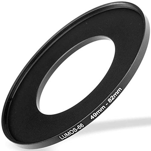 Lumos Step up Ring 49-82 - Metall Filteradapter matt schwarz - von Kamera Objektiv mit 49mm Filtergewinde auf 82mm Filter - Zubehör Adapter, 249082 von Jieyongxiang