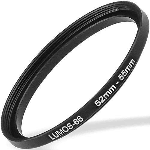 Lumos Step up Ring 52-55 - Metall Filteradapter matt schwarz - von Kamera Objektiv mit 52mm Filtergewinde auf 55mm Filter - Zubehör Adapter von Jieyongxiang