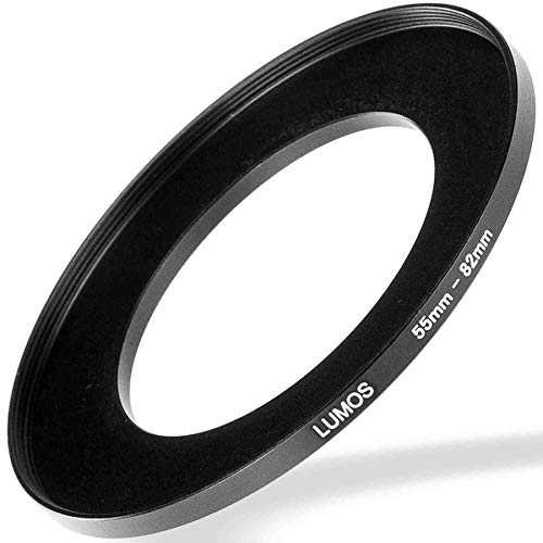Lumos Step up Ring 55-82 - Metall Filteradapter matt schwarz - von Kamera Objektiv mit 55mm Filtergewinde auf 82mm Filter - Zubehör Adapter, 255082 von Jieyongxiang
