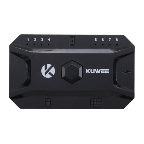 Jikoiuty Bluetooth Hub USB 5.0-Konverter, Kabelgebundene Tastatur und Maus zu Kabellosem Hub-Adapter, Unterstützt 8 Geräte für Tablet, Laptop, Mobilgerät von Jikoiuty