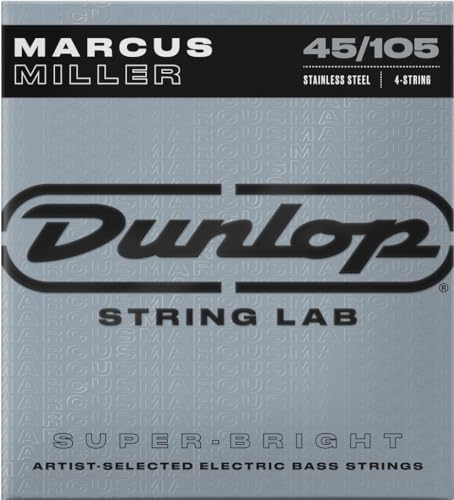 Dunlop DBMMS45105 Saiten Marcus Miller Super Bright, Medium.045-.105, 4 Saiten / Satz von Jim Dunlop