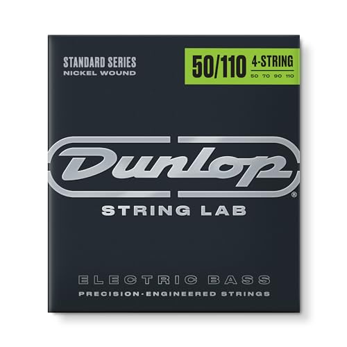 Dunlop DBN50110 Nickel Heavy 4-saitig 50-110 Bassgitarrensaiten aus Edelstahl von Jim Dunlop